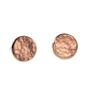 Rose Gold Filled Hammered Stud Earrings