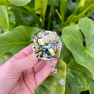 Dental Chair Badge Reel | Dentist ID Holder Clip | Dental Hygienist Work Accessory | Cute Tooth Office Badge | Dental Assistant Gift