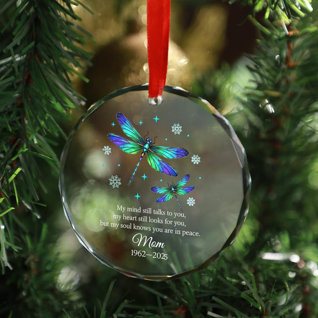 Dragonfly Memorial Ornament – in Loving Memory Keepsake Sympathy Gift ...