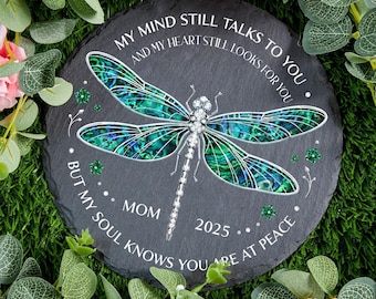 Custom Dragonfly Memorial Stone - Personalized Loss Gift, Garden Remembrance Decor