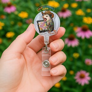 Professional Yabber Badge Reel | Funny Work ID Clip | Nurse Teacher Office Accessory | Retractable Badge Holder Gift