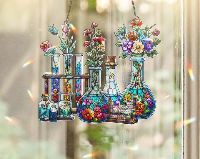 Hologram Acrylic Science Classroom Window Hanging | Chemistry Decor