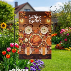 Thanksgiving Garden Flag: Fall Harvest Outdoor Decor
