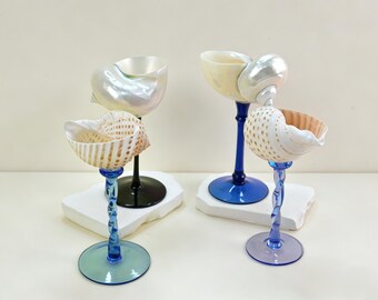Copas de vino personalizadas con forma de concha marina, copas de martini, cristalería para fiestas, regalos para damas de honor de boda