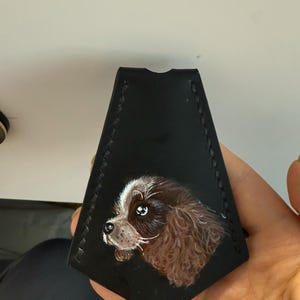 Custom Hand-painted Pet Leather Bag Charm， Personalized Dog Portrait Luggage Tags，Handmade Pet Memorial Gift ，Unique Pet Owner Gift