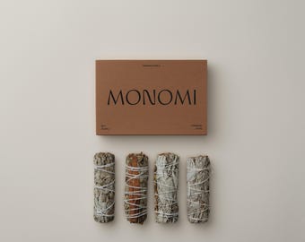 White Sage Smudge Sticks | Cinnamon & Sweet Grass, Cleansing Incense Set