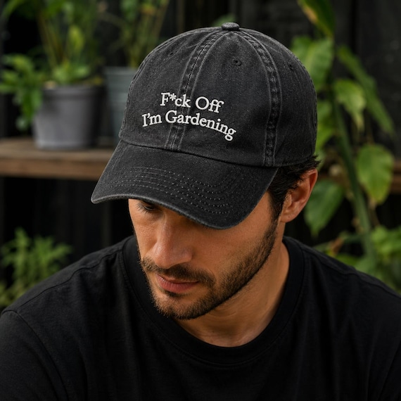 F**k Off I'm Gardening Embroidered Cap, Adjustable Unisex Dad Hat, Humorous Garden Lover Gift, Casual Outdoor Work Cap for Men and Women