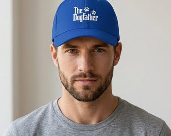 Casquette Dogfather, Chapeau de papa chien, Cadeau humoristique pour amoureux des chiens, Chapeau pour propriétaire d'animal de compagnie, Chapeau brodé pour chien, Casquette pour promener son chien, Cadeau pour amoureux des chiens (baseball)