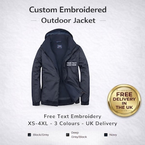 Individuell gestickte Outdoor-Jacke, Unisex-Arbeitskleidung, personalisiertes Text-Logo