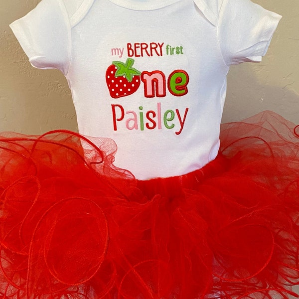 Personalized Tutu Dress Little Girl Baby 1st Birthday Outfit Custom Name Text Onesie Red Comfy Tutu Skirt Princess Dress