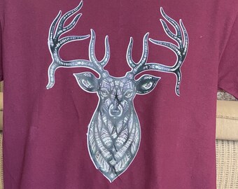 Deer Head Hunting Shirt: Wildlife Buck Rack Tee