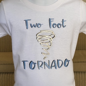 Funny Toddler Shirt Two Foot Tornado Personalized Kids Tee Onesie Custom Name Age Text Cute Graphic Shirt