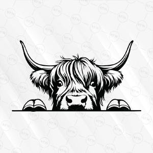 Vache Highland patriotique SVG, 4 juillet vache SVG, fichier coupe animaux de ferme drôle, téléchargement numérique