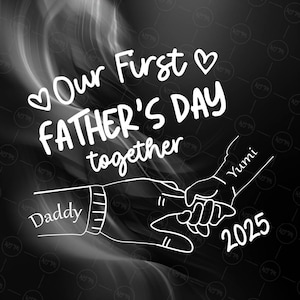 Onze eerste Vaderdag-SVG, aangepast ontwerp voor vader en baby, bijpassende outfit voor vaderdag, 1e Vaderdag-outfit, direct downloaden