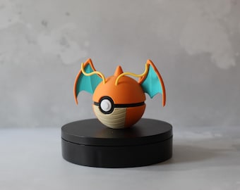 Dragonair Inspired Pokéball – Handmade 3D Printed Fan Art, Cosplay Prop
