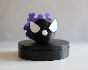 Gastly ghost Creature Inspired Pokéball-Handmade 3D Printed Fan Art-Spooky Collector Display-Unique Anime Gift