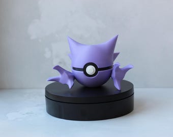 Haunter Ghost Inspired Pokéball-Handmade 3D Printed Anime Fan Art-Spooky Display Piece-Collector Gift