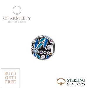 Butterfly Round Bracelet Charm | DIY Charms | Sterling Silver 925 Charm | Gift Charm  | Fits Pandora | Buy 3 Charms Get 60% OFF