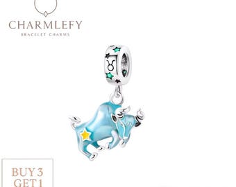 Armband met sterrenbeeld Stier | Compatibele bedels | Sterlingzilveren 925-bedels | Cadeaubedels |