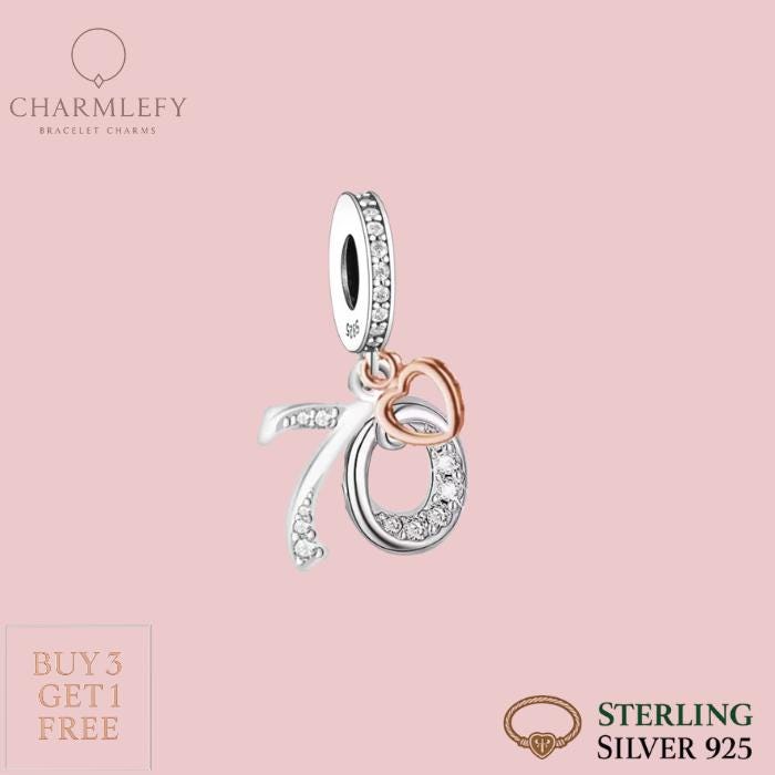 Pandora Charm 70th Birthday