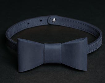 ネイビーレザー蝶ネクタイ、新郎用ウェディング蝶ネクタイ、男性用フォーマル衣装、メンズネクタイ、ネックボウ、メンズアクセサリー