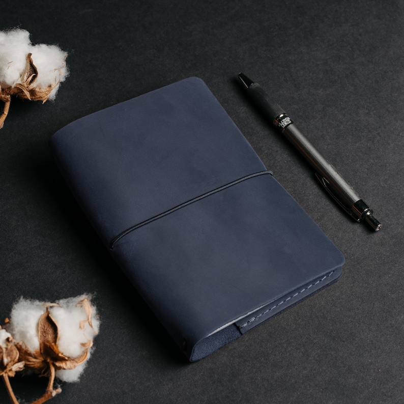 Real Leather Notebook Cover, Custom Refillable Planner Cover A6 A5 A4 B6 B5, Personalized Employee | Coworker Gift, Writing Journal Cover immagine 7
