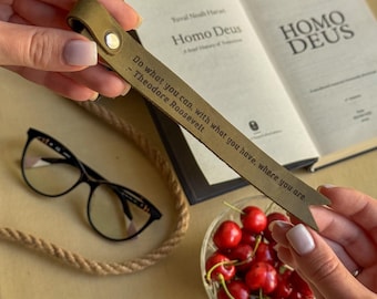 Personalized Bookmark, Book Accessories, Custom Book Mark, Leather 3rd Anniversary Gift Idea, Book Lover Gift