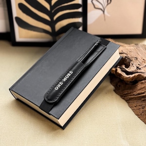 Elastic Pen Loop for Journal, Single Pen Pouch, Teacher Accessory, Pen Holder, Leather Notebook Pen Sleeve, Student Gift, Back to School