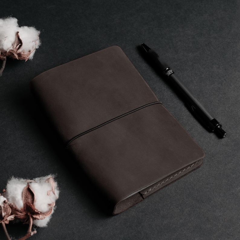 Real Leather Notebook Cover, Custom Refillable Planner Cover A6 A5 A4 B6 B5, Personalized Employee | Coworker Gift, Writing Journal Cover immagine 10