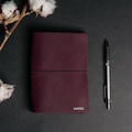 Refillable Journal Cover A6 A5 A4 B6 B5 Custom Leather Planner Cover, Burgundy Travelers Notebook Cover, Personalized Coworker Gift Women product logo