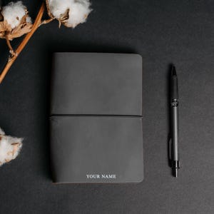 Couverture de journal en cuir pour papa, couverture de carnet de voyage, couverture de planificateur rechargeable personnalisée A6 A5 B6 B5, cadeau personnalisé pour patron ou mari