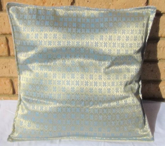 Gold On Aqua Hindi Design Cushion Cover Throw Pillow 18 Etsy