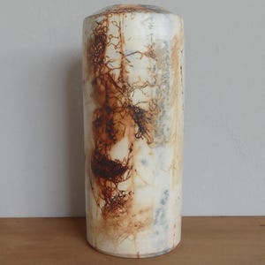 Saggar Fired Pottery Vase: Handmade Wabi Sabi Decor