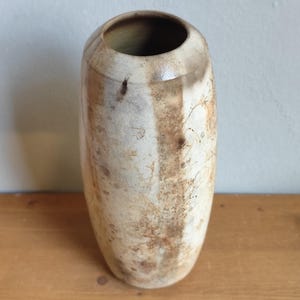 Vaas van Saggar-aardewerk - Handgemaakt Wabi Sabi Decor - Hoge biologische bloemenvaas