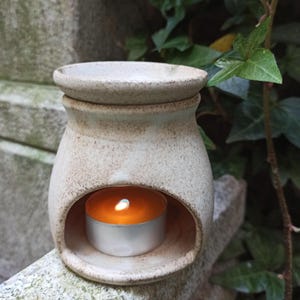Bruciaessenze carta da zucchero | Fornelletto bruciaessenze in gres | Diffusore aromaterapia in ceramica