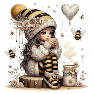 Kaffeeliebhaber Gnome Clipart, Gnome Clipart, Blumenzwerg Clip Art Bundle, digitale Clipart, Set von 10, persönlicher und kommerzieller Gebrauch