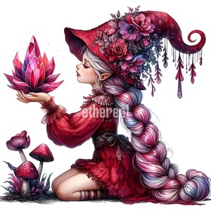 Crystal gnome clipart, schattige gnome clipart, gnome clip art bundel, digitale clipart, set van 10, persoonlijk en commercieel gebruik