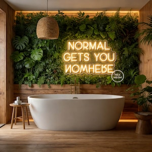 Normal bringt Sie nirgendwo hin LED-Neonzeichen, benutzerdefinierte Neonlicht, inspirierende Wanddekoration, Motivationsbüro-Neon, Schlafzimmerästhetik-Zitat-Zeichen