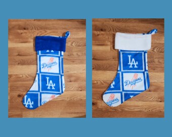 Custom Handmade MLB Baseball Los Angels Dodger Holiday Christmas Stocking New