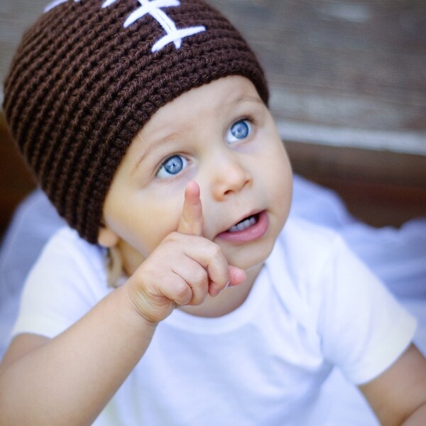 ARE YOU READY FOR SOME FOOTBALL ......Crocheted hat....Made to order in Any size...NB - Adult....