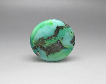 Green Shard - Lampwork Focal Bead