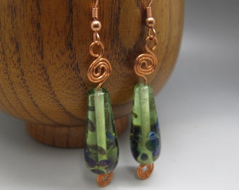 Copper Wrapped Earrings