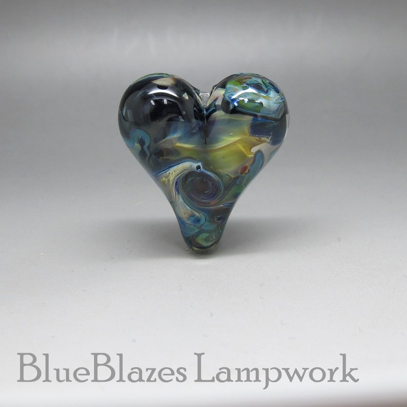 Lampwork Heart Focal Bead Hidden Heart