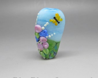 Meadow Butterfly - Lampwork Focal Bead