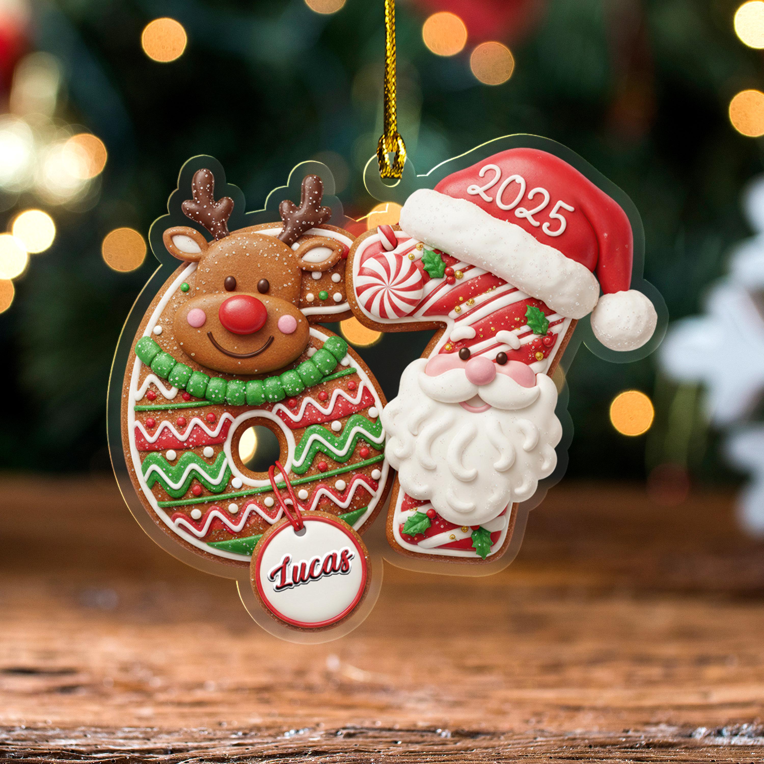 Discover Six Seven Christmas Acrylic Ornament, Teen Slang Ornament, Funny Teenager Ornament