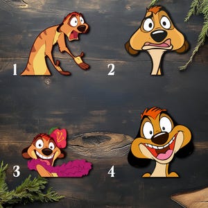 Timon and Pumba Peekaboo Sticker, Funny Lion Kings Peeking Car Window Decals, Bumper Vinyl Sticker, The Lion Kings Movie Stickers D2KN15