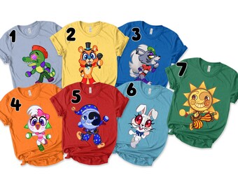 Five Nights At Freddys Costume Shirt, Halloween Matching Shirt, Five Nights At Freddy'S Halloween Family, Halloween Freddy Bear E-06092229