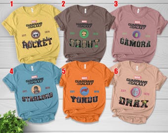 Guardians Of The Galaxy Shirt, Marvel Characters Shirt, Marvel Superhero Shirt, Guardians Matching T-Shirt, Marvel Avengers Tee C1NT04