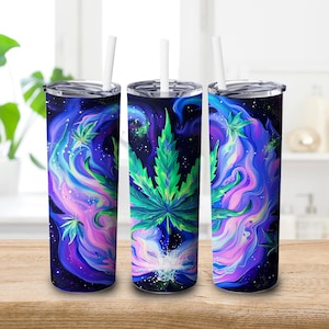 Marijuana Leaf Tumbler Wrap - 20oz Skinny Tumbler Sublimation Straight Design - Marijuana Tumbler Wrap - Digital Download
