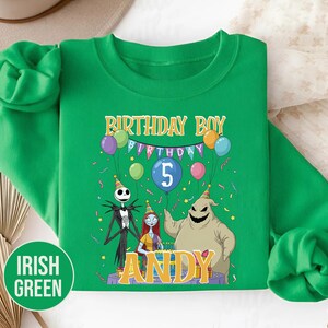 Personalized Nightmare Before Christmas Birthday Sweatshirt, Jack Skellington 5th Birthday Andy Sweatshirt, Disney Halloween Shirt JCPB06-2 bild 4